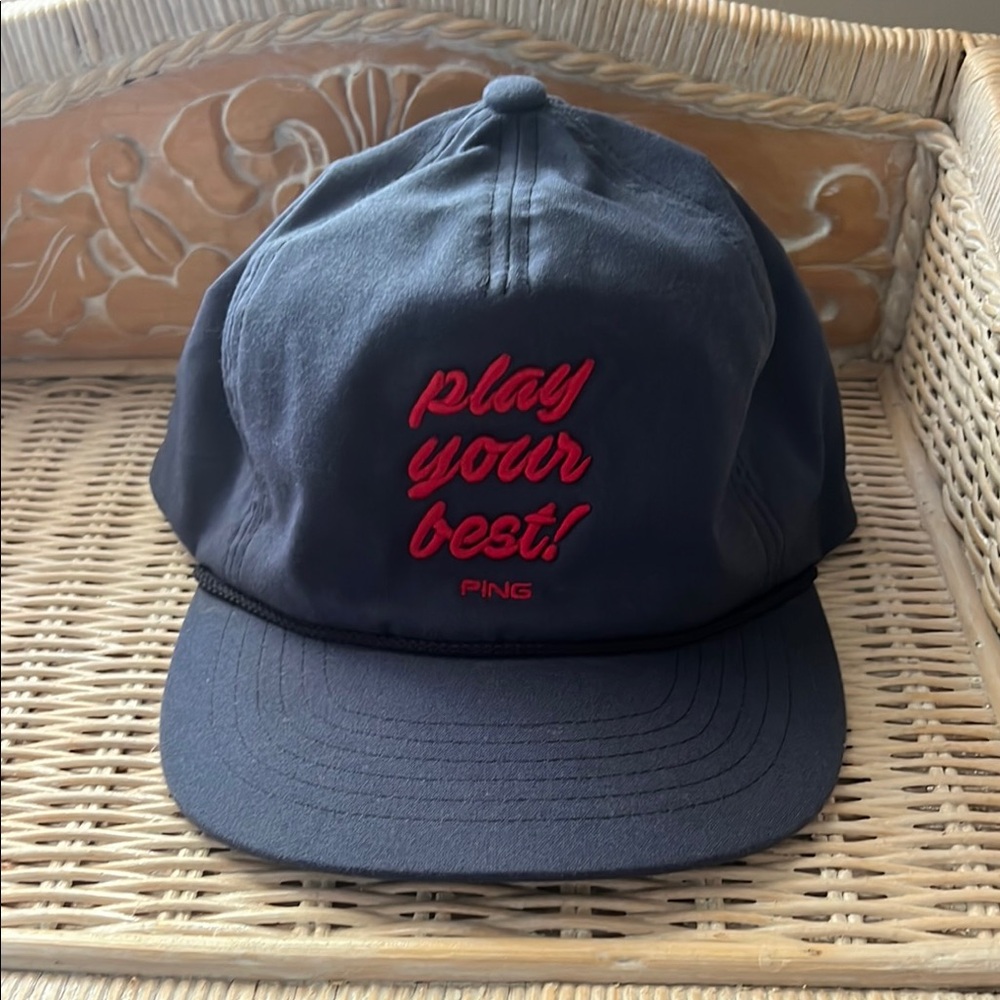 Ping Dark Blue Cap with Red Embroidery